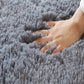 Non Slip Shaggy Bath Mat Ultra Soft Thick Fluffy Pile Non Slip Bath Rug-Grey
