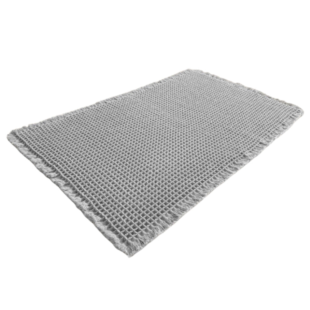 Waffle Bath Mat Cushioned Non Slip Bathroom Rug for Floor Standing Mat