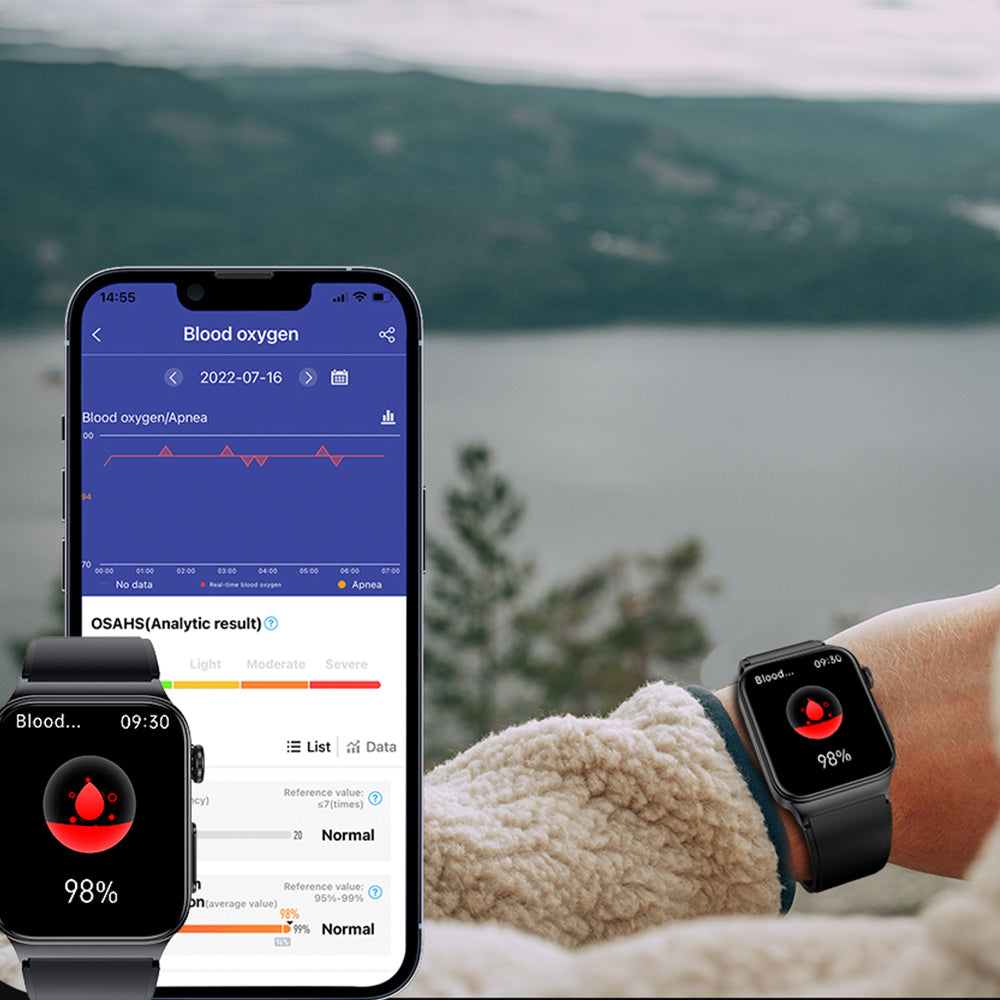 Multifunctional Waterproof Smart Watch with ECG  PGG Stand with Belt and Chest Sticker