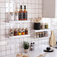 3 Tier Bathroom Shelf Wall Mounted Floating Shelf with Storage Basket