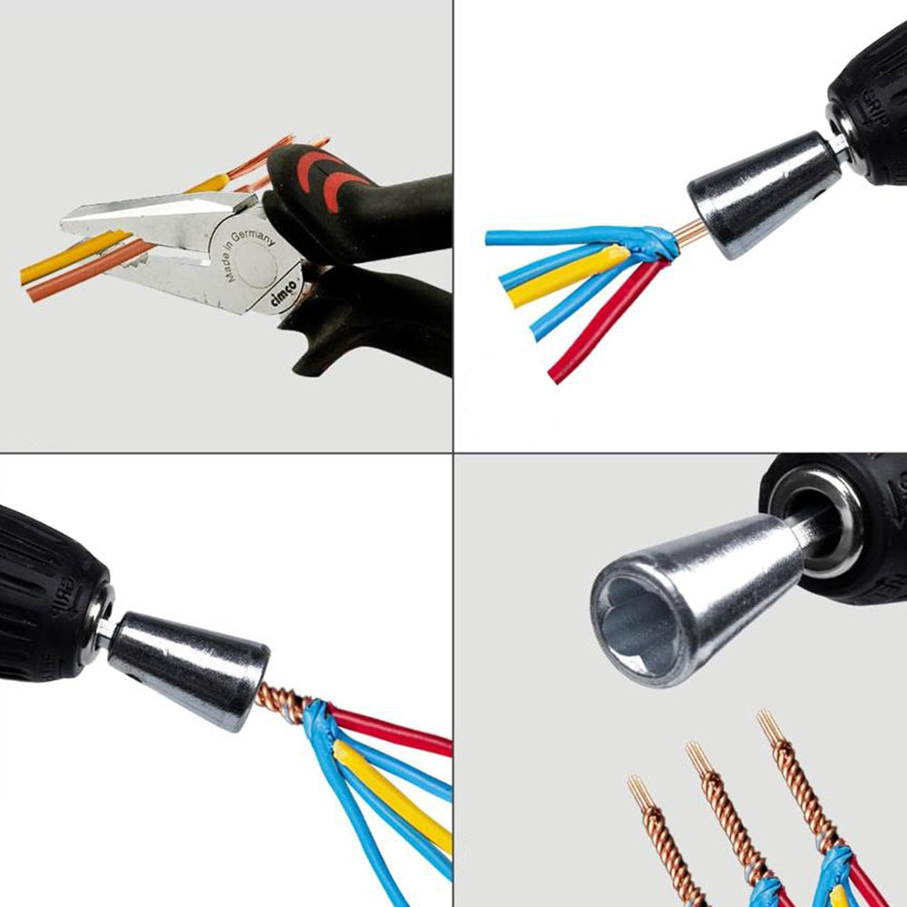 4Pcs Wire Twisting Nut Tool for Electric Drill