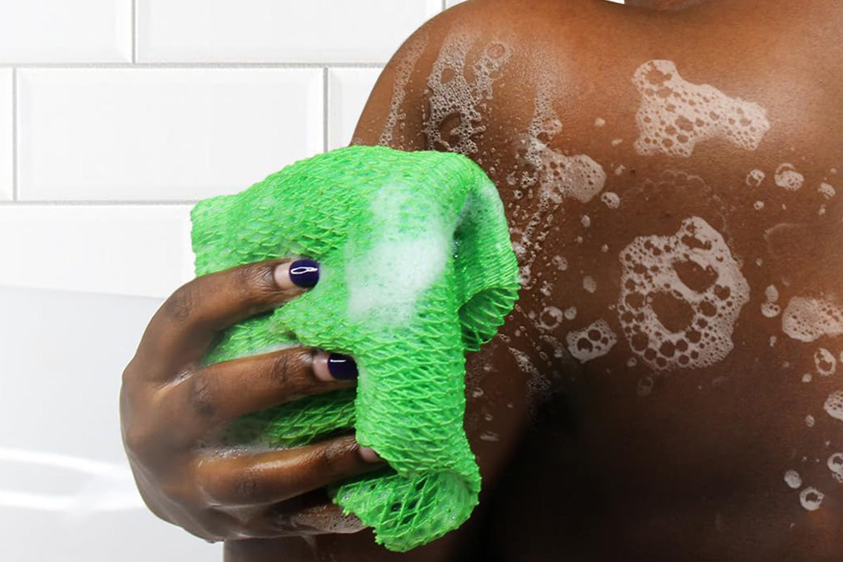 2PCS African Net Sponge Body Scrubber for Exfoliating and Bathing