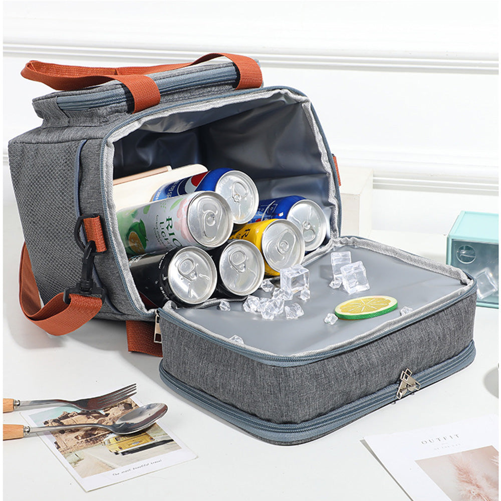 Outdoor Portable Lunch Bag Thermal Insulated Food Container Cooler Bag