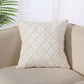 Velvet Rhombus Pleated Cushion Cover for Sofa Bedroom and Window Seat-Beige