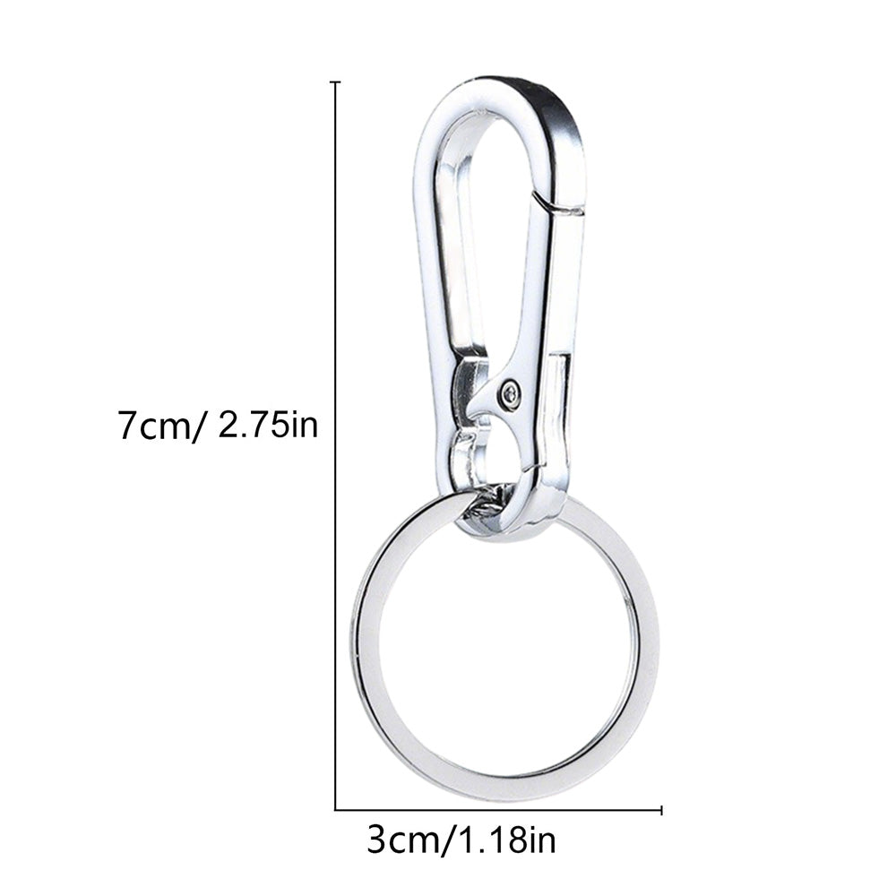 4 Pcs Metal Keychain Key Ring Clip Holder for Home Car Keys and Bags