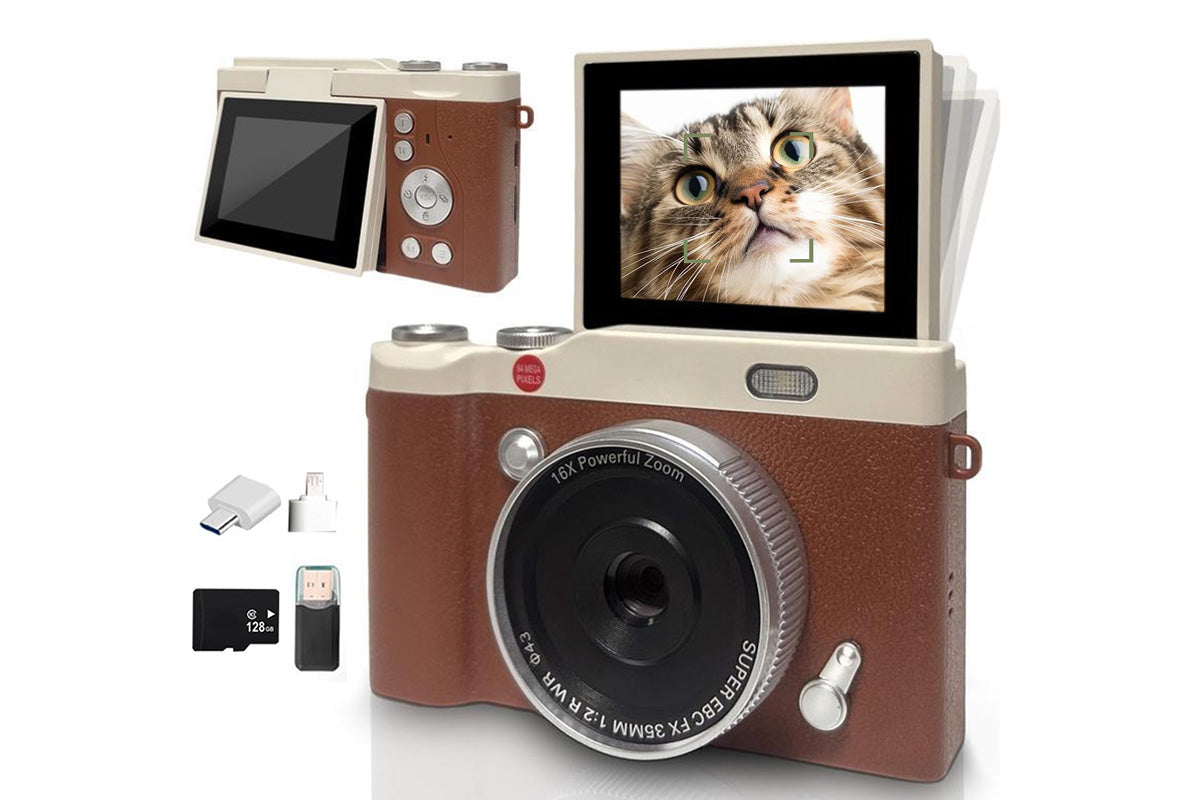 4K Digital Camera for Photography and Vlogging 64MP Compact Autofocus