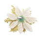 12Pcs Christmas Glitter Poinsettia Artificial Flower with Clip and Stem