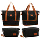 2Pcs Expandable Overnight Travel Duffel Bag Set Weekender Bag with Toiletry Bags