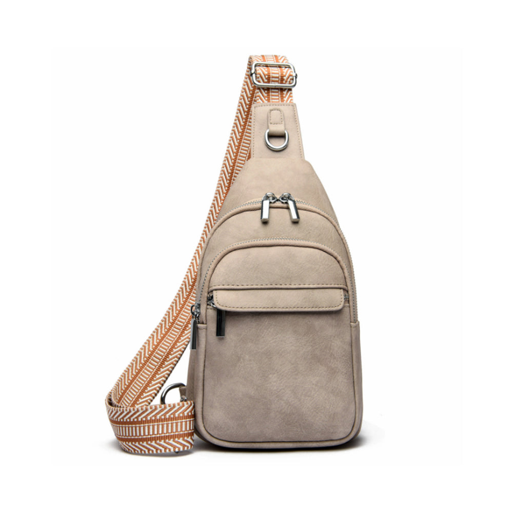 PU Leather Sling Belt Chest Bag