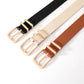 3Pcs Women PU Leather Waist Belt Gold Pin Buckle Casual Belt for Jeans Dress