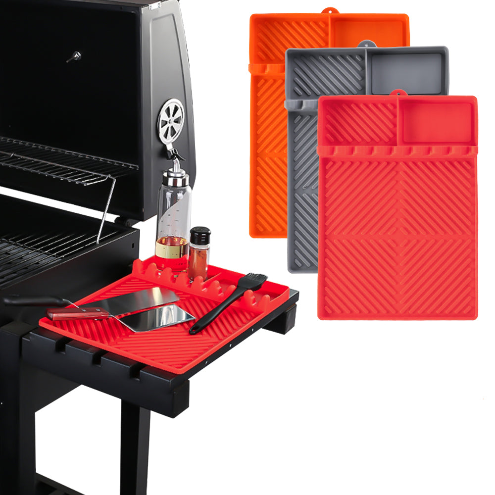 Microwave Outdoor BBQ Heat-Resistant Silicone Grill Mat for Griddle Tool