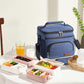 Insulated Lunch Box for Men Women Leak-Proof Cooler Lunch Bag with 4 Pockets