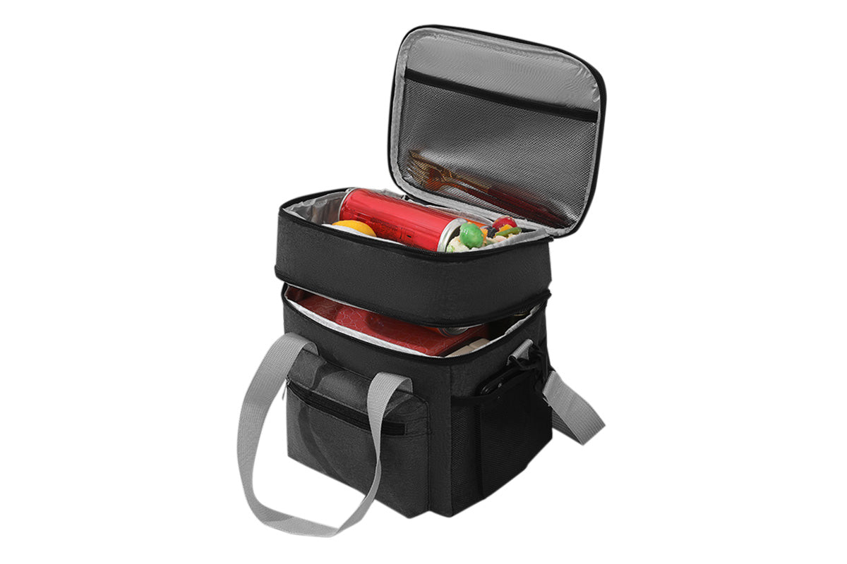 Double-Layer Insulated Portable Lunch Bag Cooler Food Container