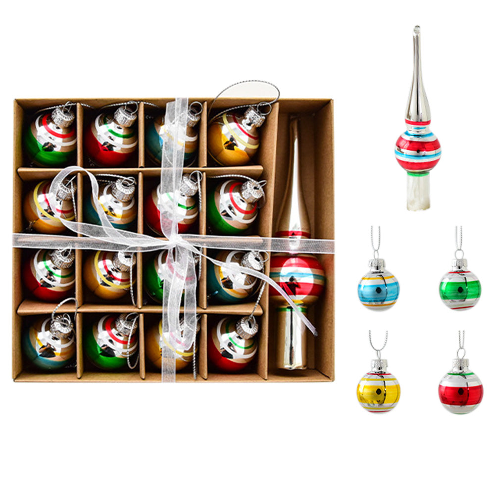 Glass Painted Christmas Ornaments Christmas Tree Hanging Decorations