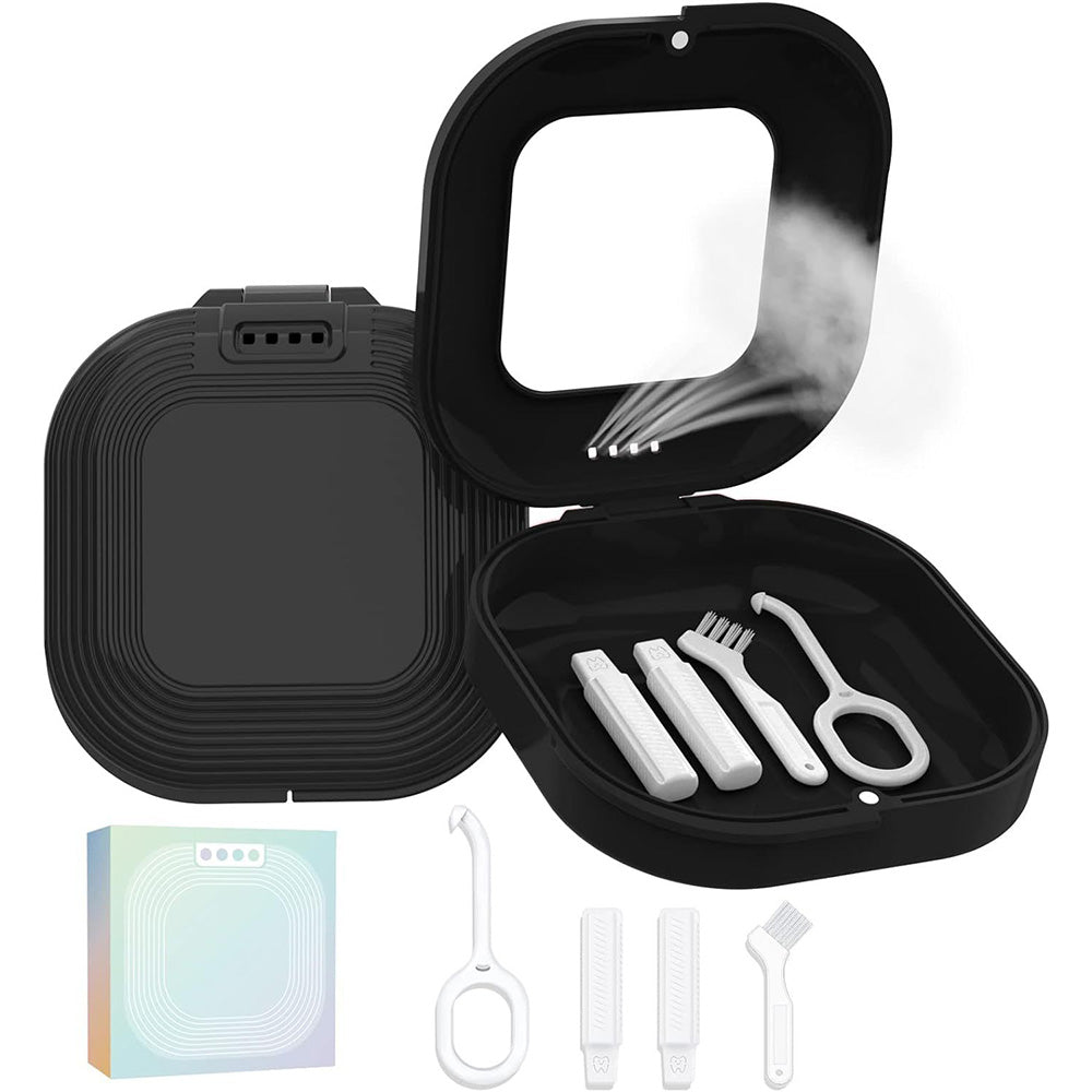 Retainer Case with Mirror and Retainer Removal Tool Mouth Guard Storage Box