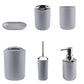 6 Piece Bathroom Accessories Set Soap Dish Soap Dispenser Toothbrush Holder Toilet Brush Trash Bin