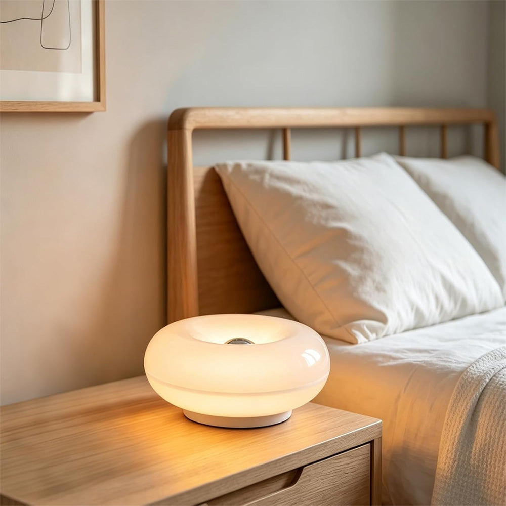 Rechargeable Donut Table and Wall Lamp with Touch Dimming
