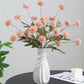 5 Pack Stem Cloth Dandelion Ball Artificial Flowers with Bendable Stems