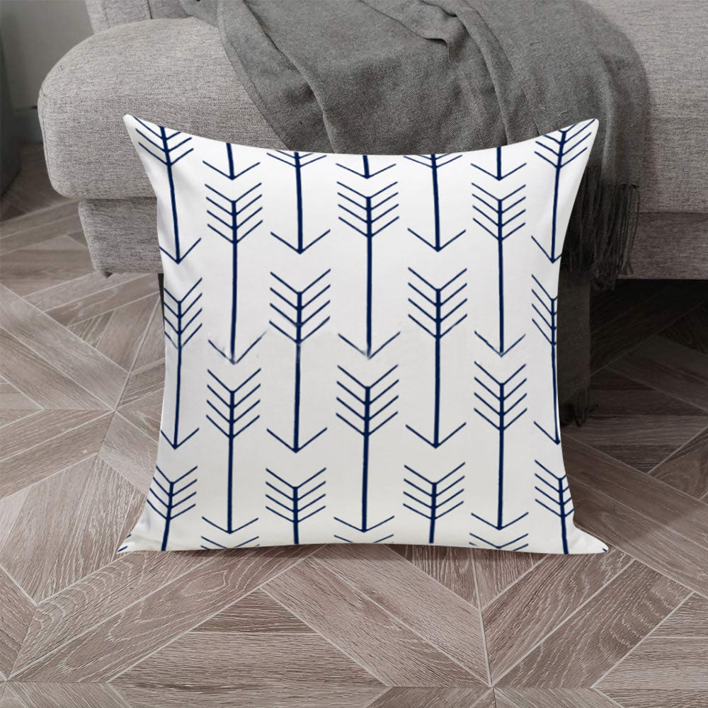 2Pcs 45X45cm Throw Pillow Cover Geometric Printed Throw Sofa Cushion Cases