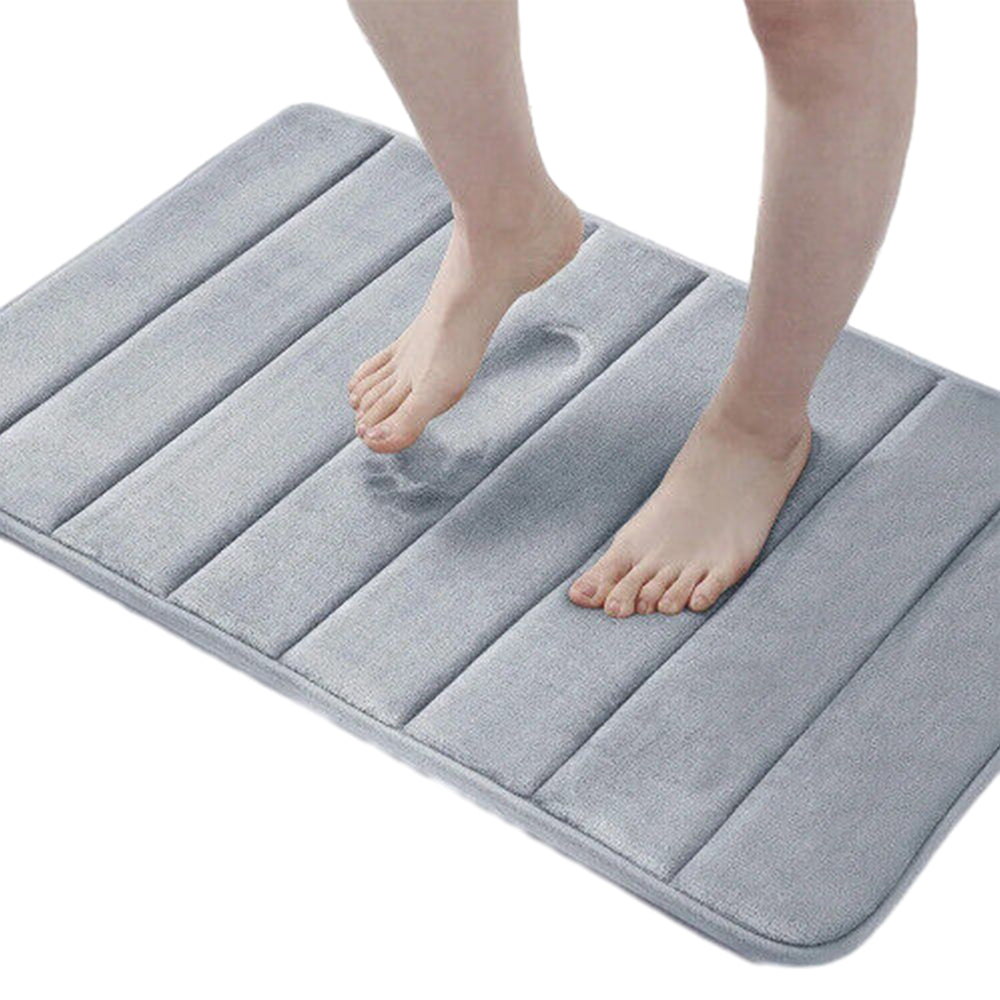 3Pcs Coral Fleece Bathroom Mat Anti Slip Toilet Rugs Fast Absorbent