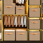2Pcs Clothing Storage Box Steel Frame Drawer Organizer with Handles