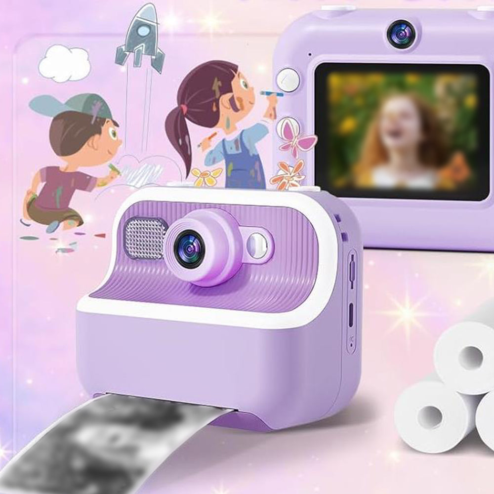 Kids Instant Print Camera Zero Ink Print Photo Camera with 32G TF Card