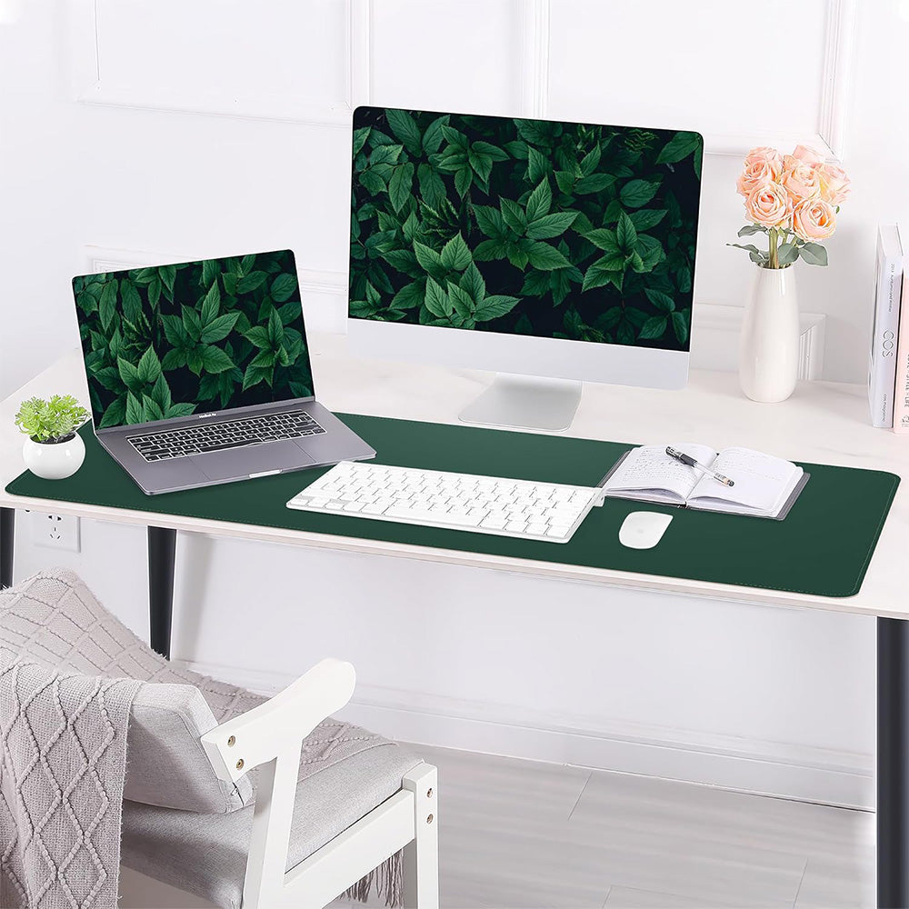 Large Water-Resistant Mouse Pad Leather Desk Pad Protector Non-Slip Desk Mat