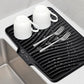 Silicone Dish Drying Mat with Foldable Drain Design