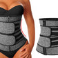 Sweat Waist Trainer for Women Sauna Sweat Belt Slim Body Shaper Corset-Grey