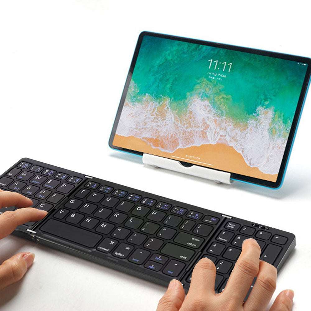 Foldable Bluetooth Keyboard Wireless Portable Keyboard with Numeric Keypad
