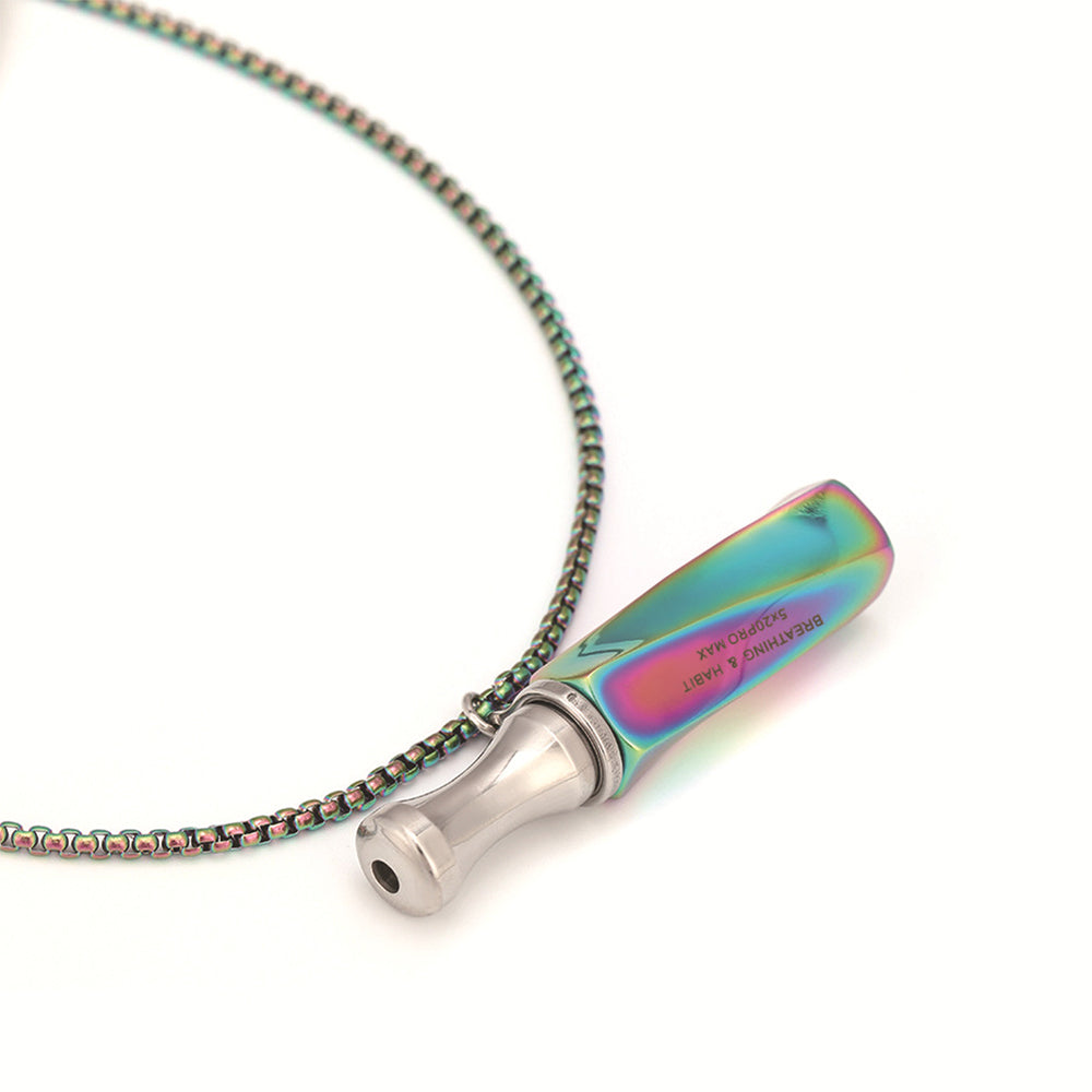 Breathlace Necklace Stainless Steel Breathing Pendant Necklace