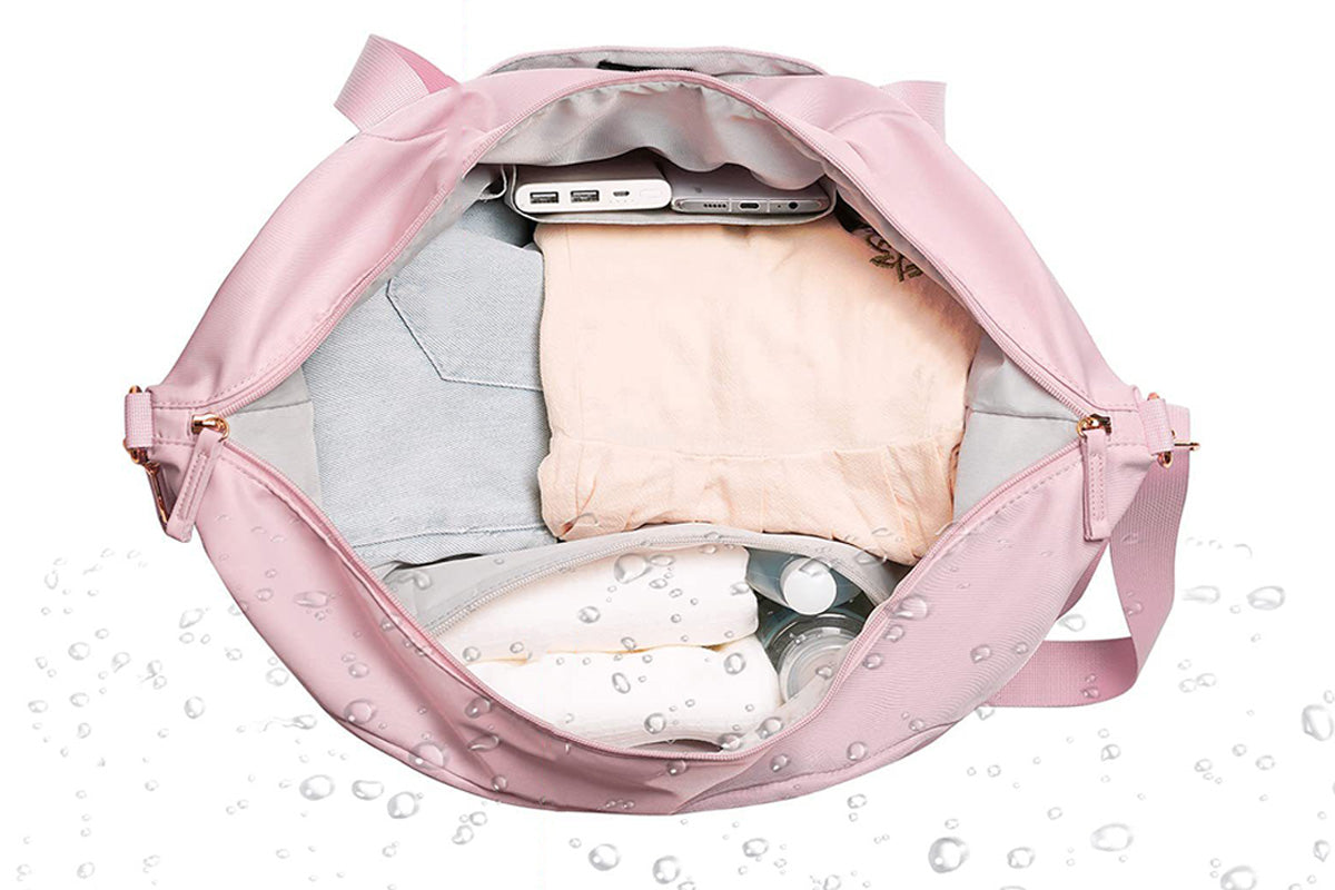 37L Women Fitness Travel Bag Waterproof Pocket USB Charging Carry On Overnight Bag