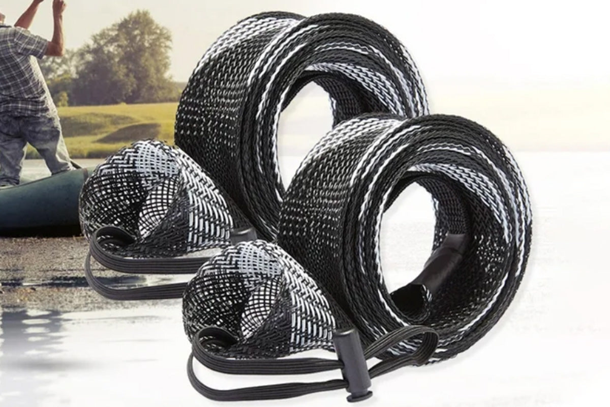 2Pcs Fishing Rod Socks with Elastic Strap Fishing Rod Sleeve for Baitcasting