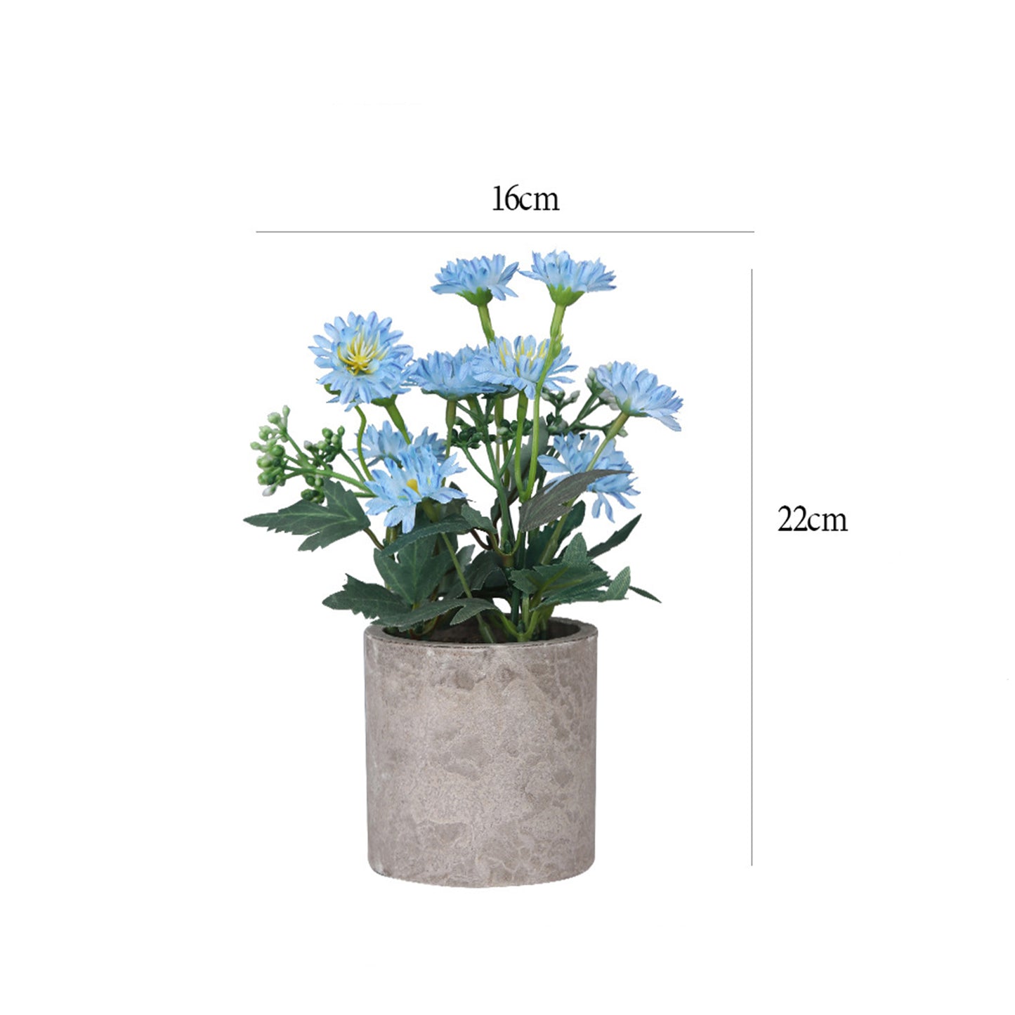 3Pcs Mini Potted Artificial Plastic Green Plants