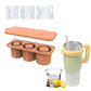 Ice Cube Tray for Stanley 30-40 Oz Tumbler Cup Silicone Ice Mold Maker with Lid
