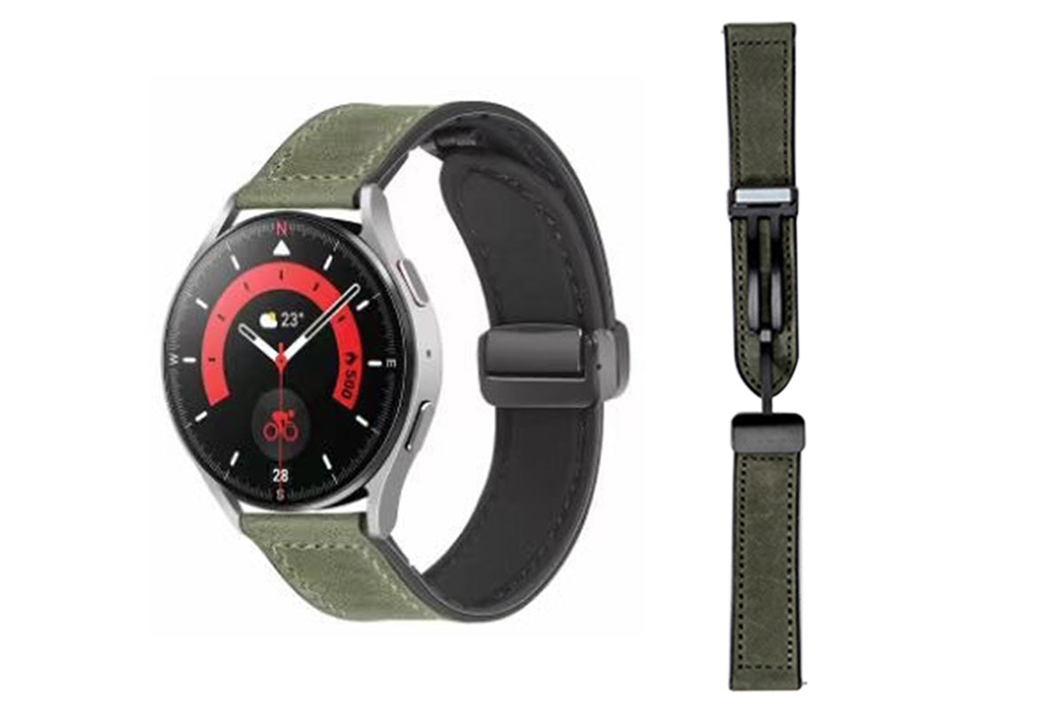 20mm Leather Watch Band Genuine Leather Strap For Samsung Huawei Xiaomi