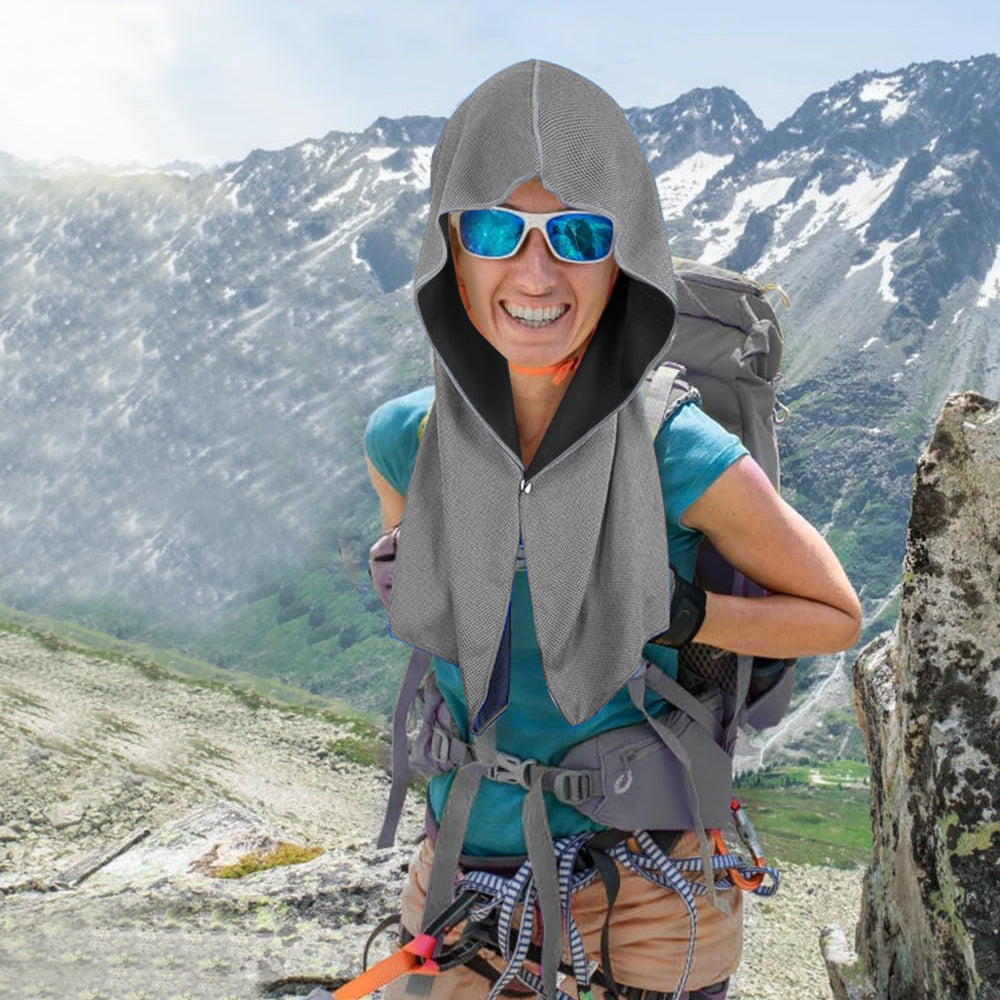 U-Shape Cooling Hoodie Towel for Sport Workout Camping Cycling