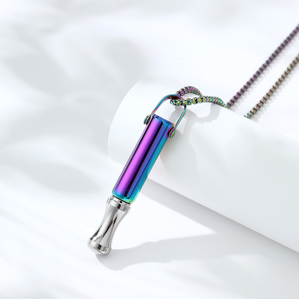 Breathlace Necklace Stainless Steel Quit Smoking Anti-Vaping Breathing Pendant Necklace