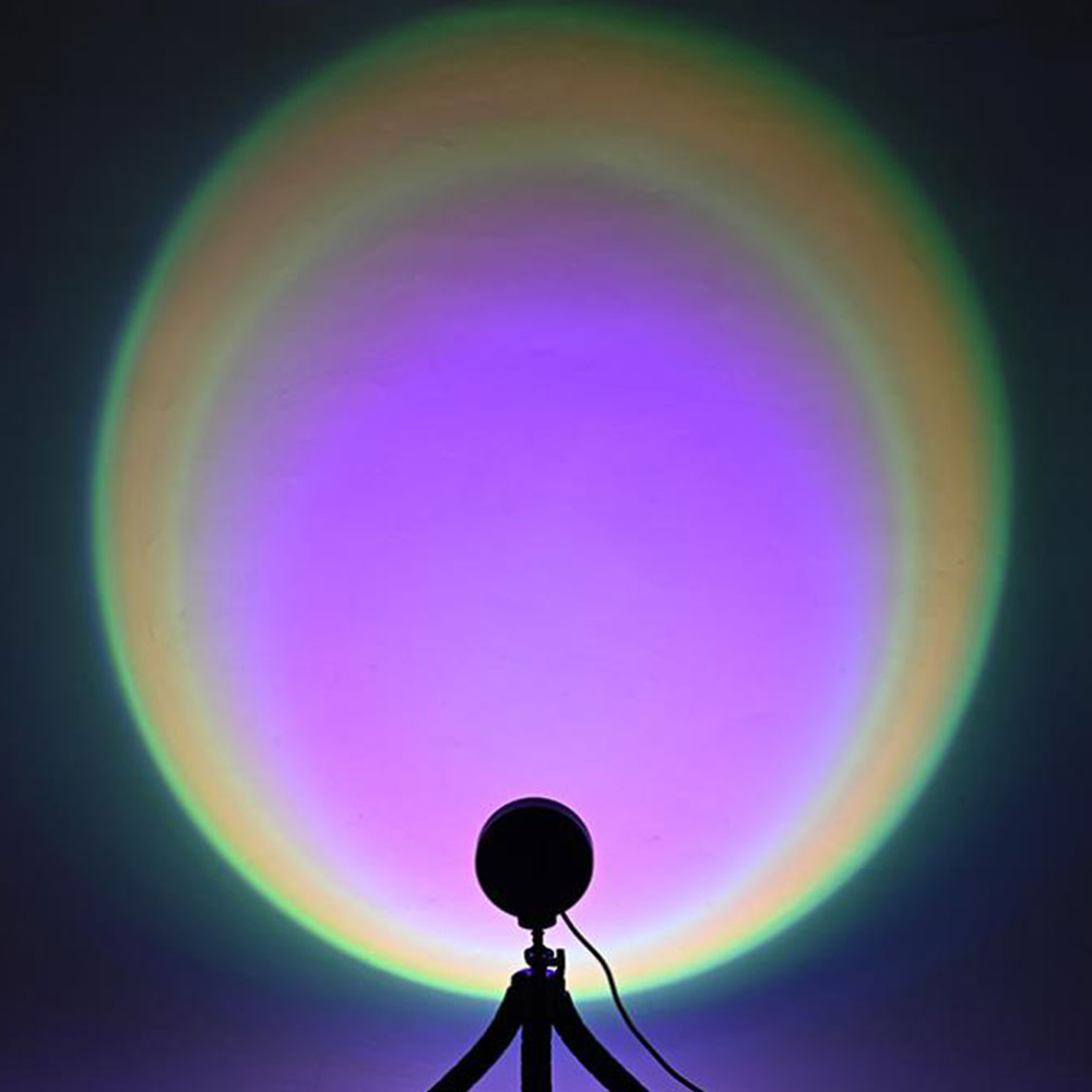 Sunset Lamp Projector RGB Color Rotation LED Sunset Projection Lamp Room Decor
