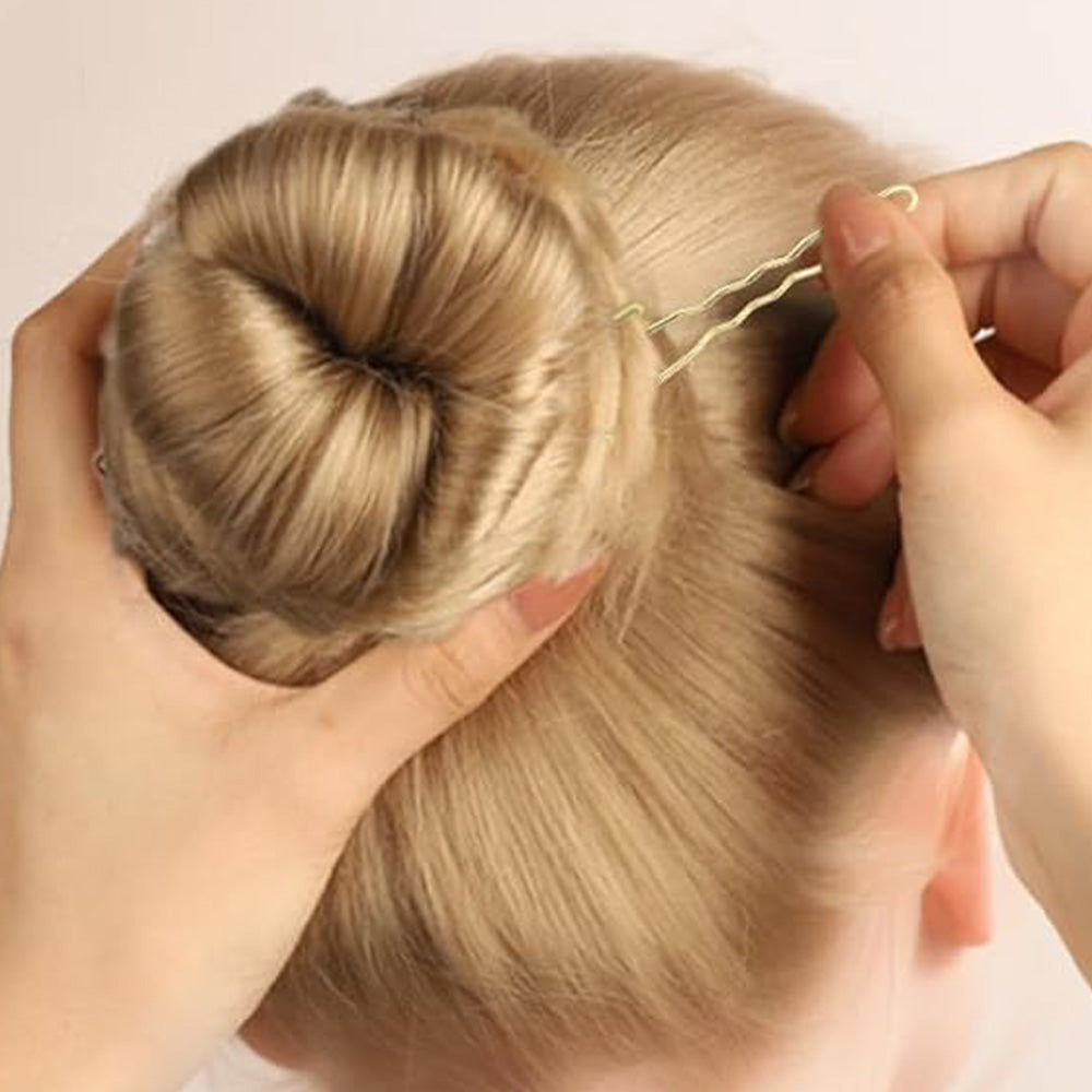 Hair Pins Set with Storage Box Bobby Pins & U Shaped Hair Clips Kit for Bun Updo Styling