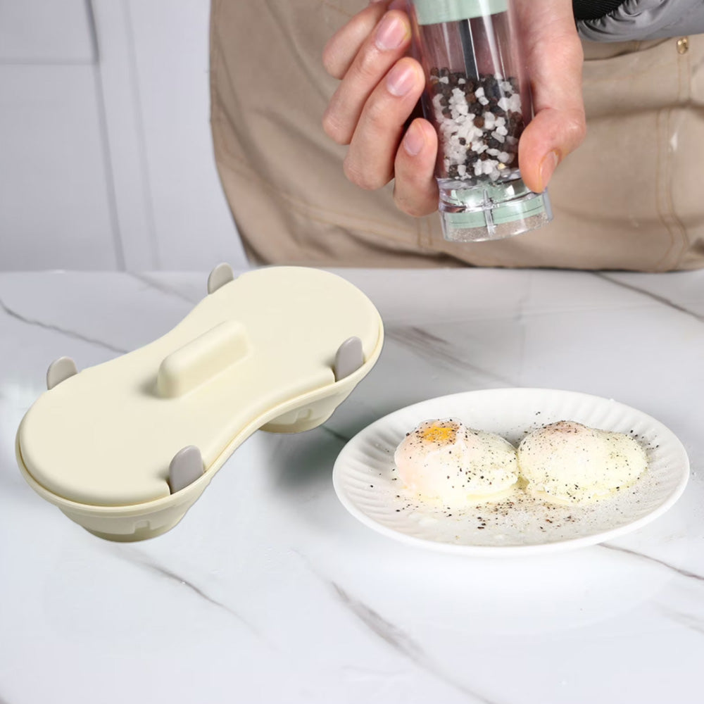 Double Layer Microwave Egg Cooker and Poached Egg Steamer