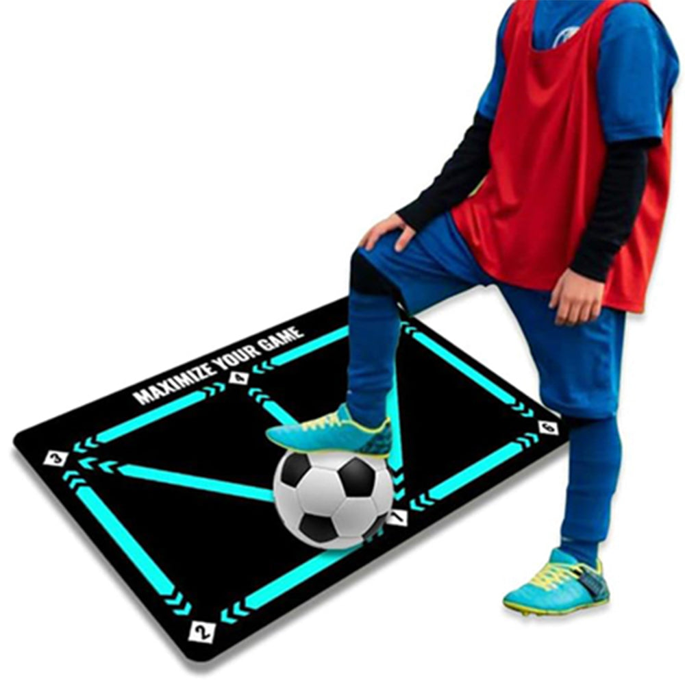 2Pcs Anti-Slip Football Footstep Training Mat
