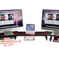 Dual Monitor Stand Riser Adjustable Computer Monitor Stand for Books iMac Laptop