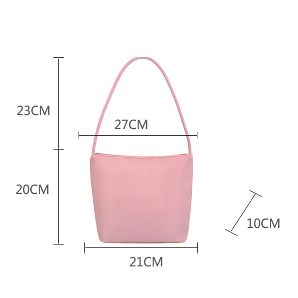 Nylon Bucket Bag Casual Lightweight Handbag Shoulder Tote for Women