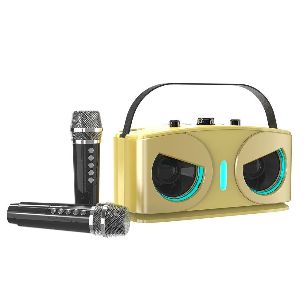 Bluetooth 5.3 Karaoke Machine With 2 Wireless Microphones Bluetooth Karaoke Speaker