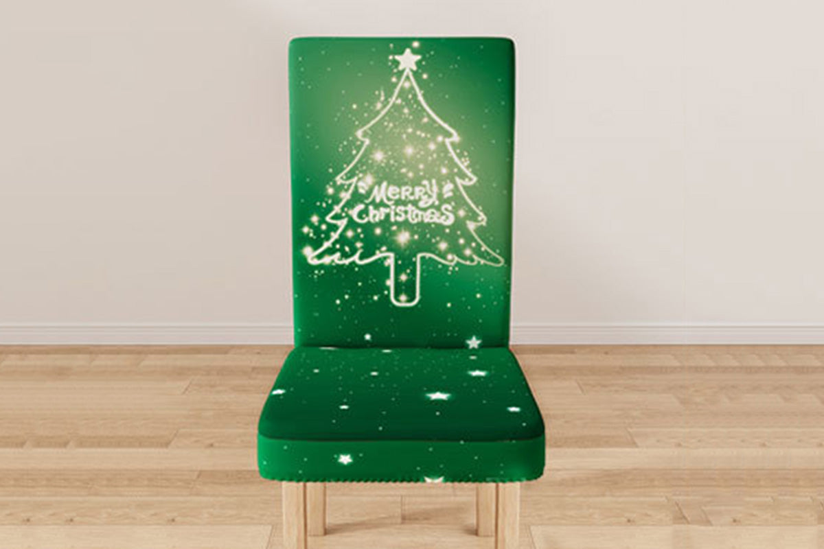 Christmas Chair Cover Slipcover for Dining Chairs for Christmas Parties and Holiday Decor