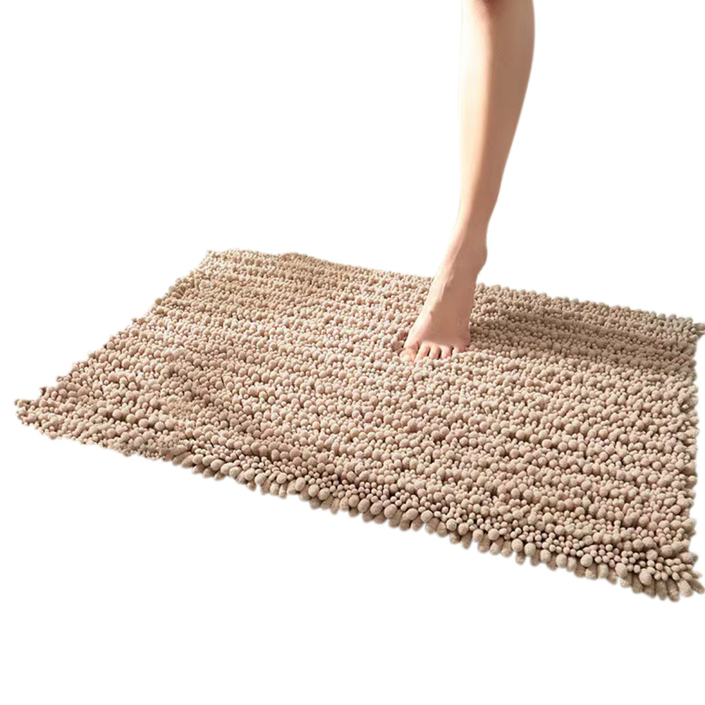Chenille Fabric Bathroom Rugs Mat With Non Slip Rubber Backing Home Decor Accessories