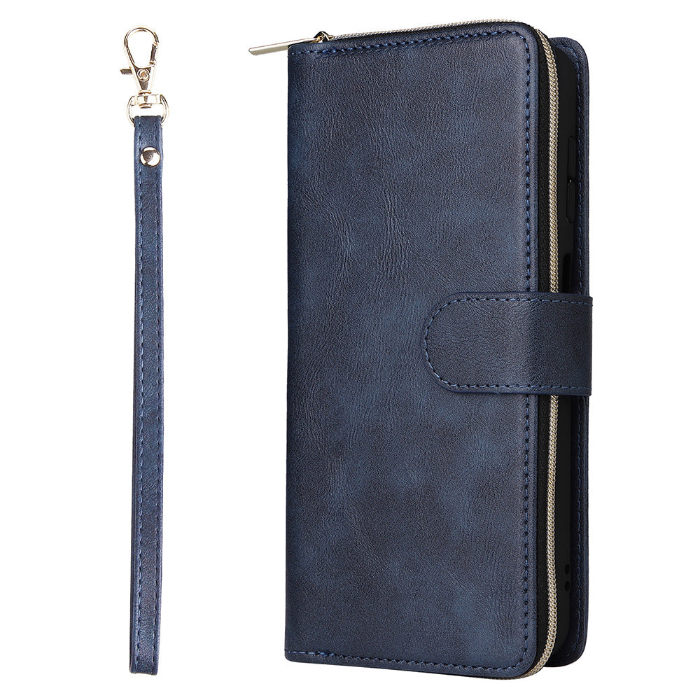 Wallet Leather Flip Cover for Samsung S26 Series with Card Slots Kickstand-Blue