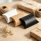 50 Pack Kraft Paper Pillow Gift Boxes with Ribbons for Weddings and Parties