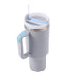 1200ML Stainless Steel Vacuum Insulated Tumbler with Straw and Lid Handle Mug